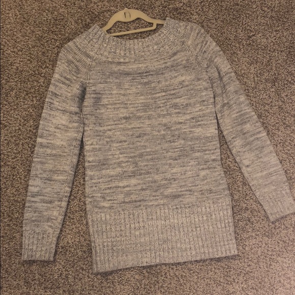 Gray and white cotton sweater - Picture 3 of 4